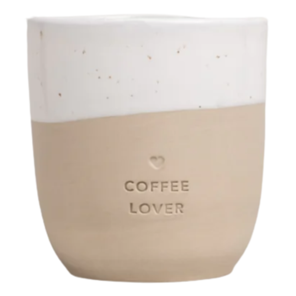 Steingutbecher Coffee Lover