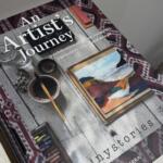 Leseexemplar des Buchs "An Artist's Journey" von der niederländischen Künstlerin Tiny de Vries.